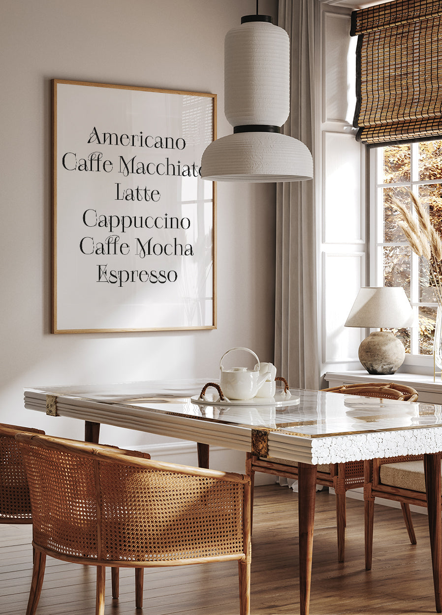 Coffee drinks Poster - Posterbox.dk