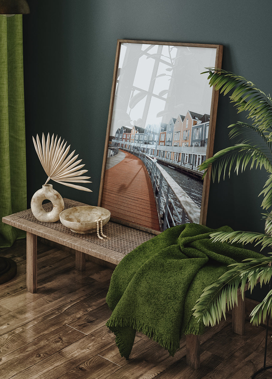 Colorful Houses At The Rietplas In Houten Poster - Posterbox.dk