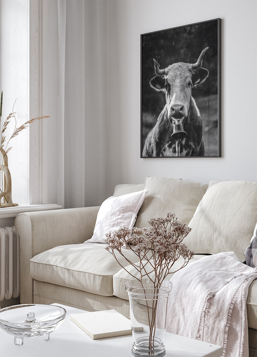 Cow With Bell Poster - Posterbox.dk