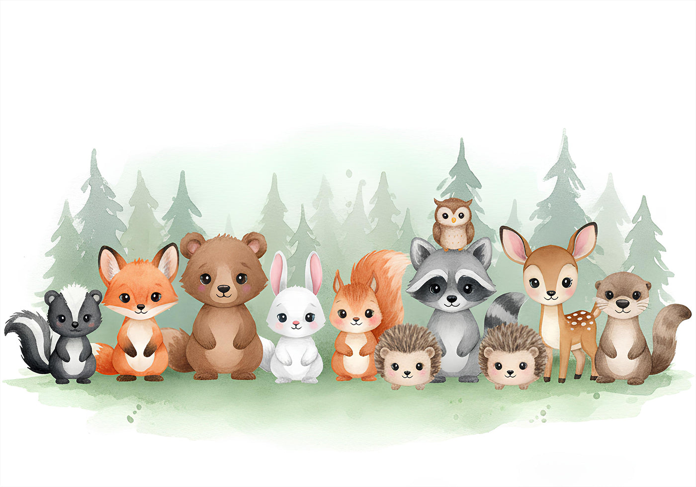 Cute forest animals Poster