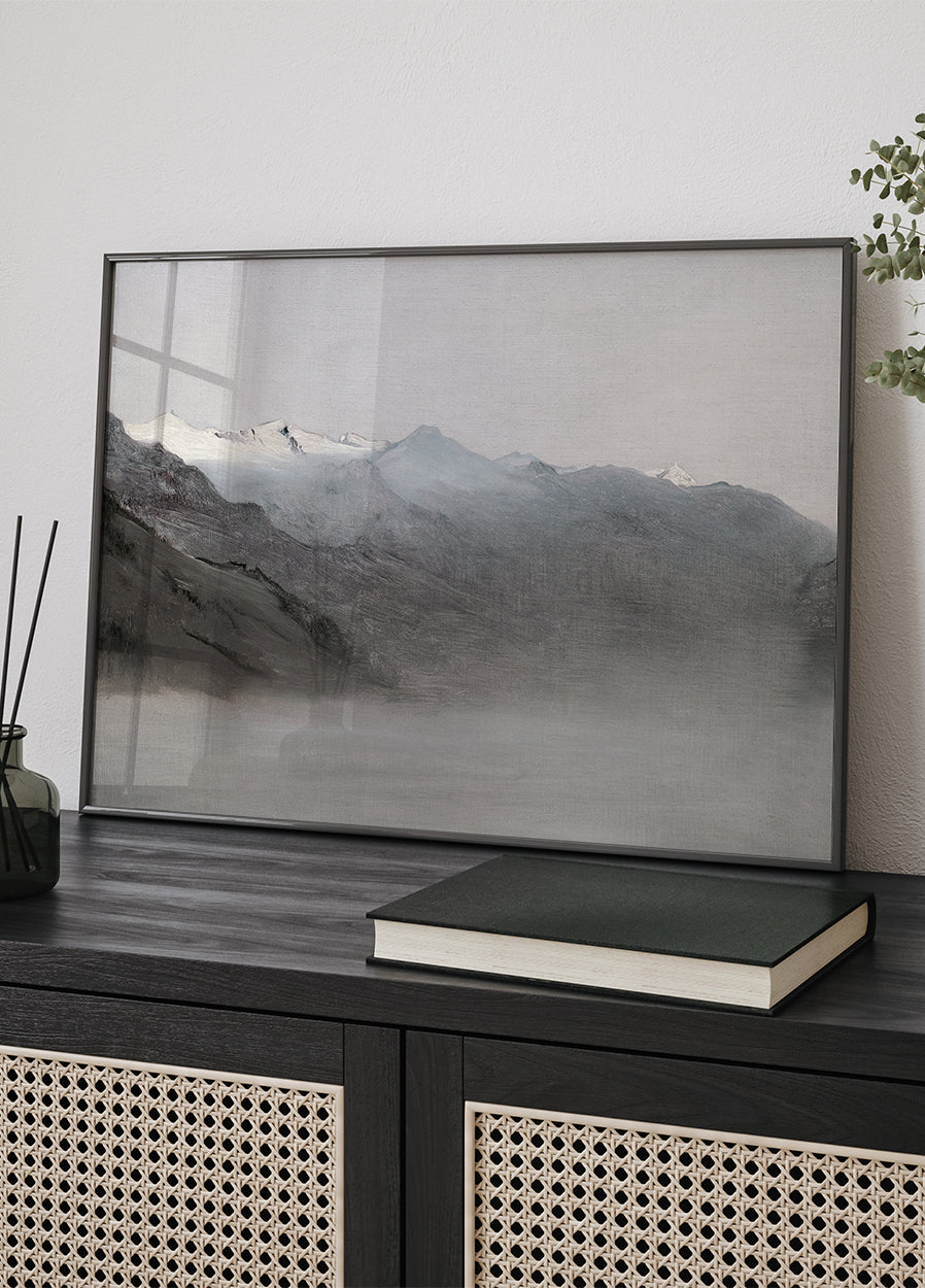 Das Gasteinertal Im Nebel By Anton Romako Poster - Posterbox.dk