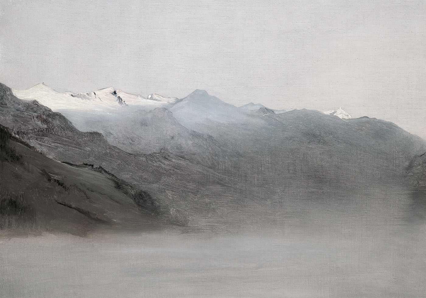 Das Gasteinertal Im Nebel By Anton Romako Poster - Posterbox.dk