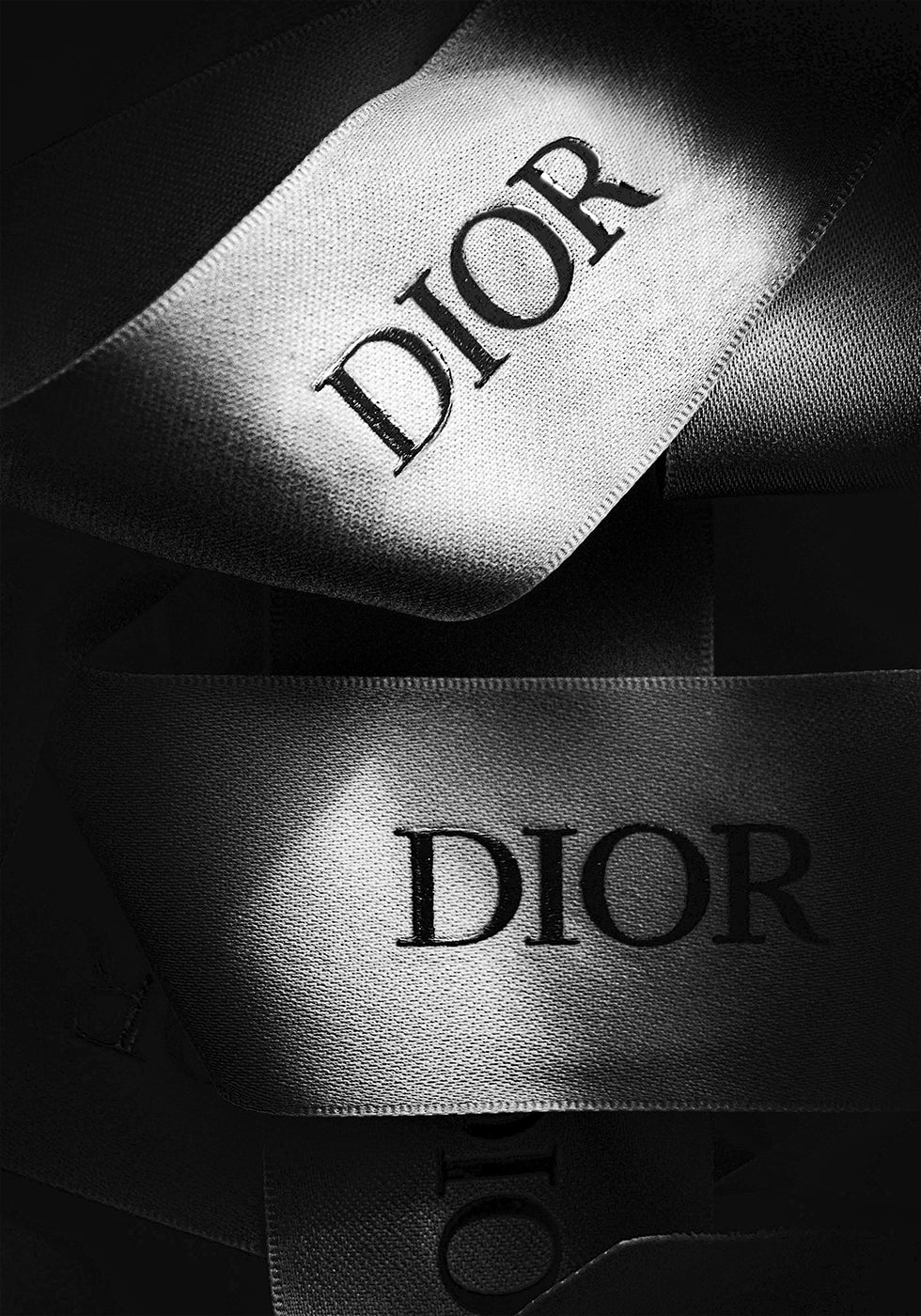 Dior Fashion Ribbons Black & White Poster