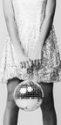 Woman with Discoball Poster - Posterbox.dk