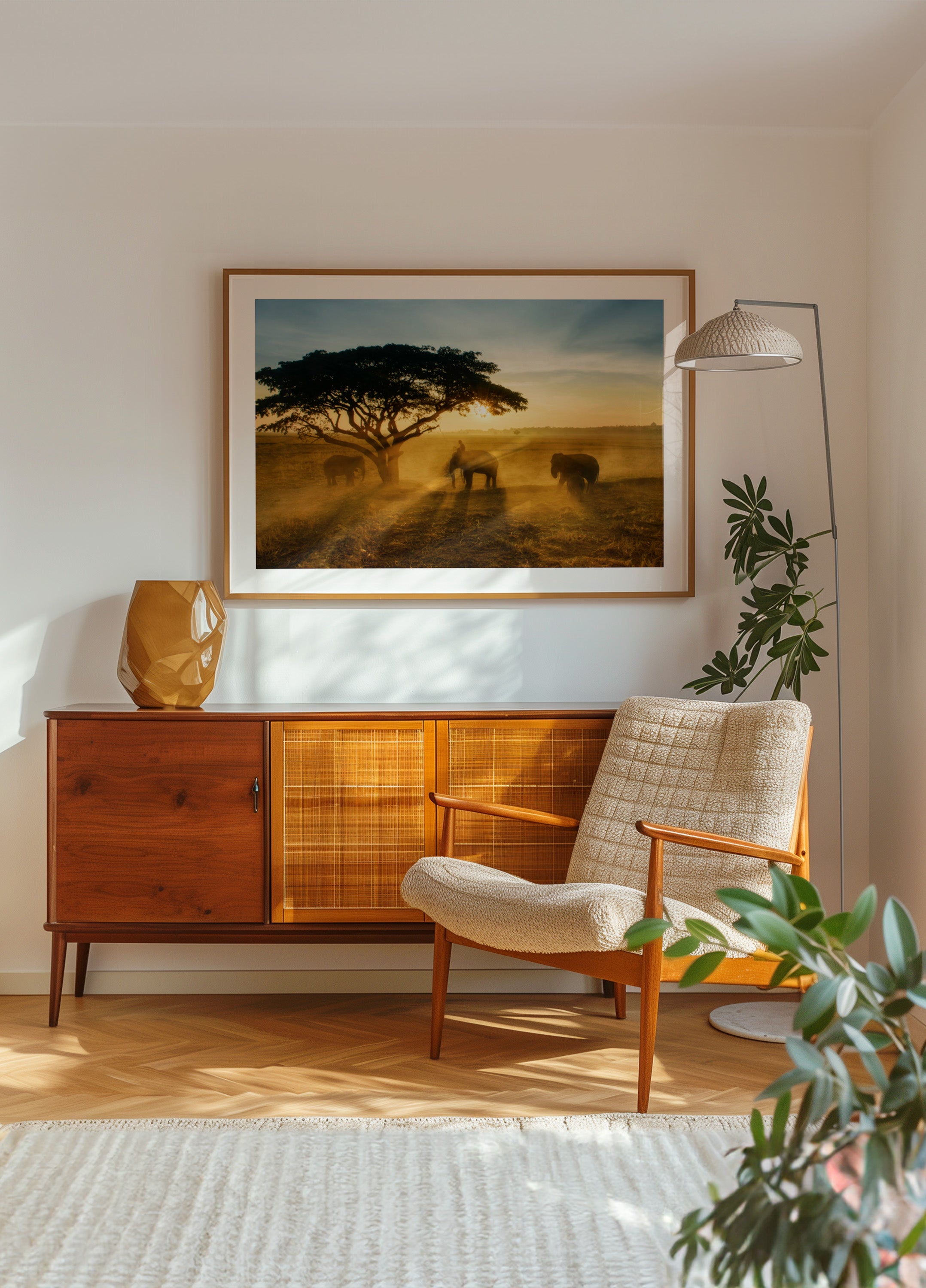 Elephant's Golden Sunset