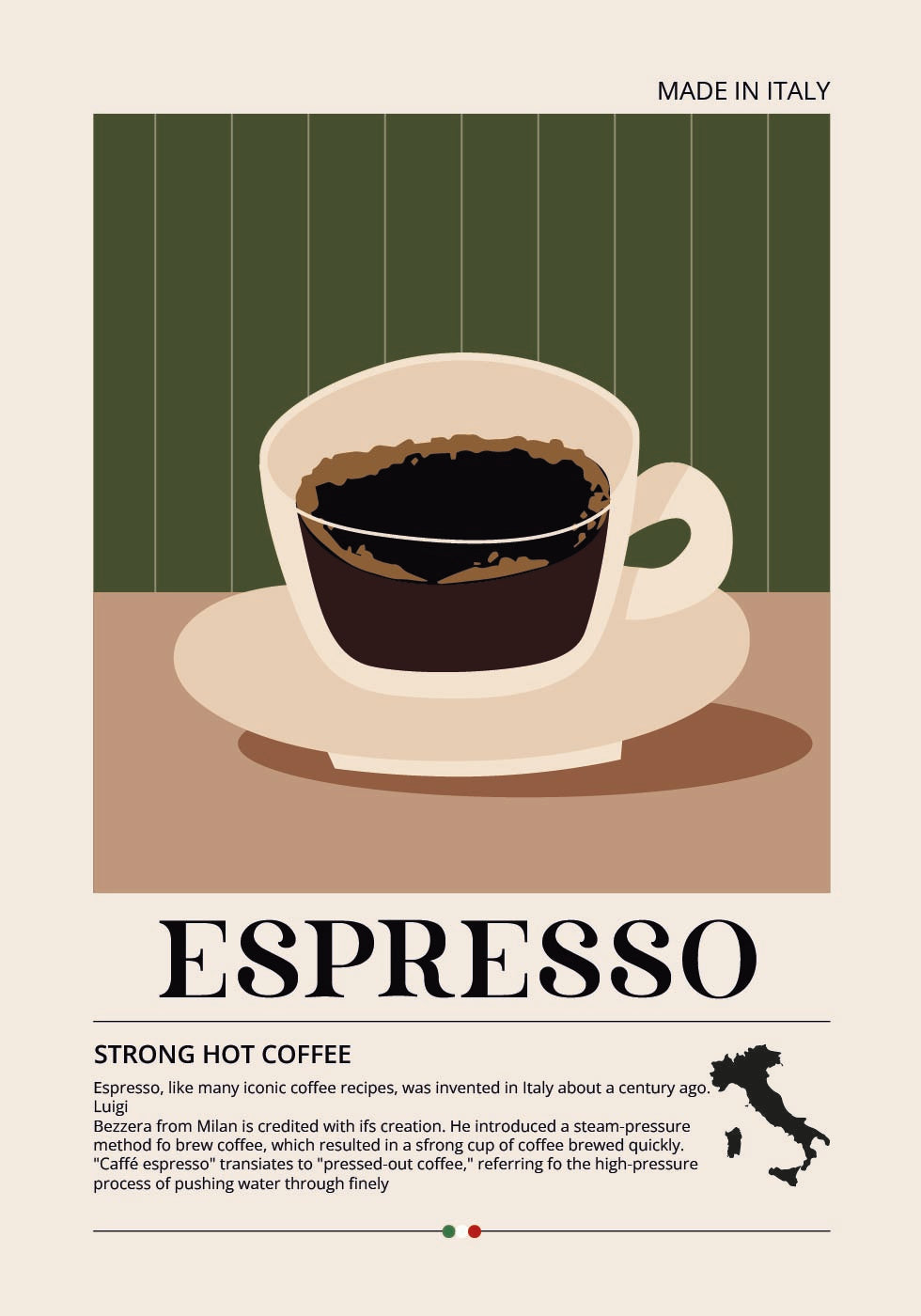 Espresso Strong Coffee Poster - Posterbox.dk