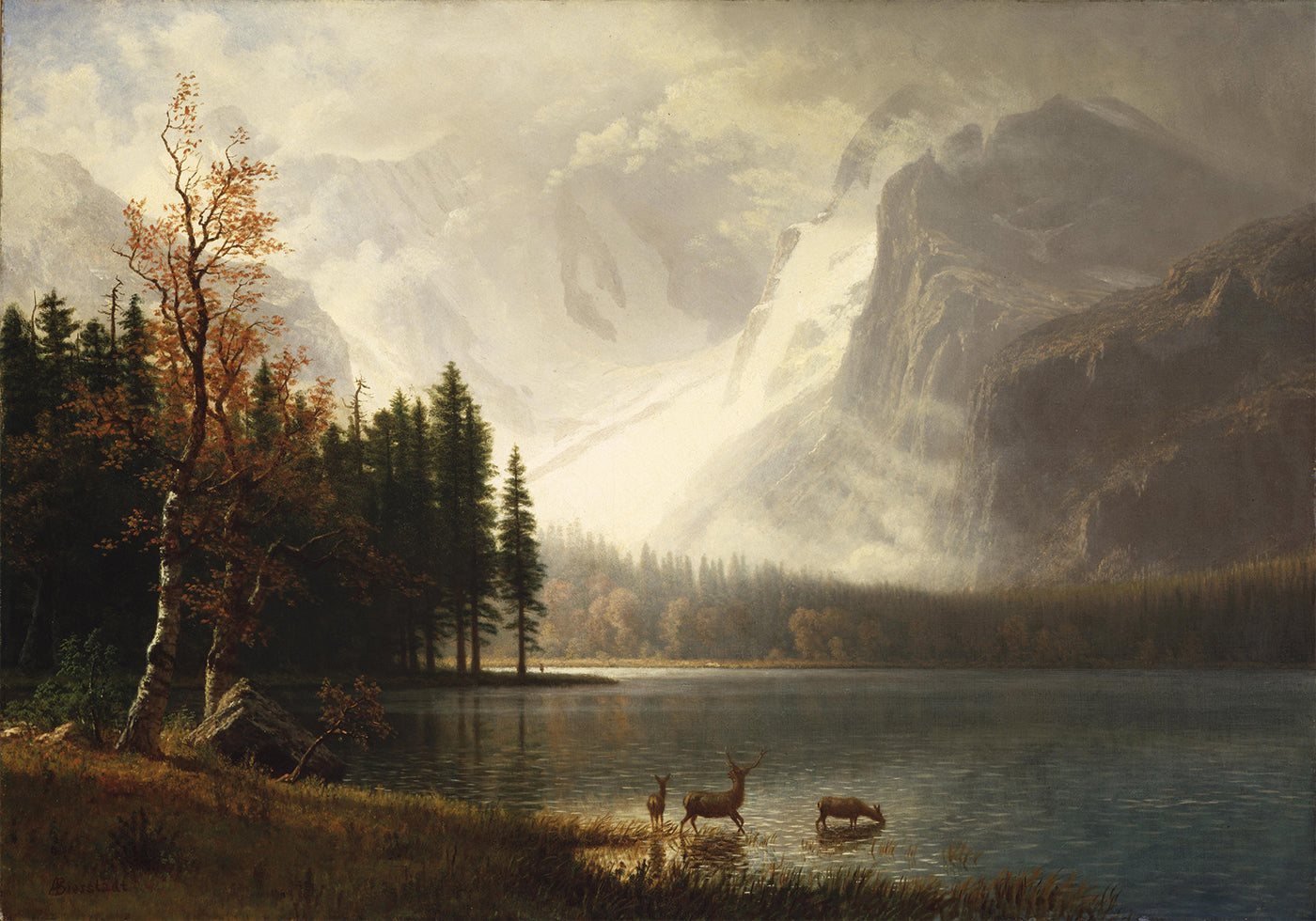 Estes Park Colorado Whyte's Lake By Albert Bierstadt Poster - Posterbox.dk