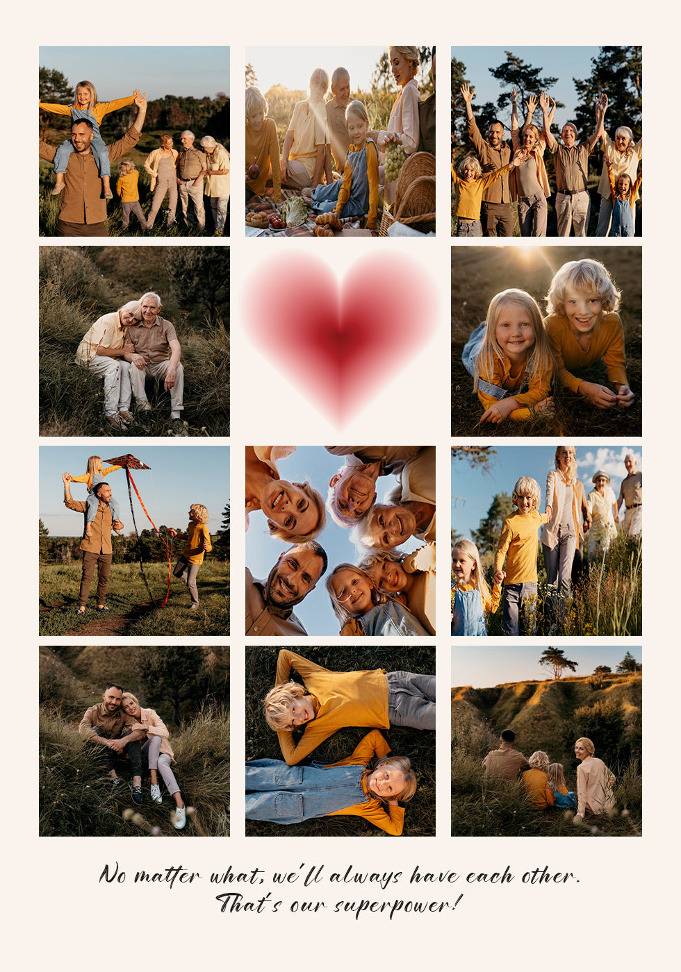 Family Personalized Photo Collage Poster
