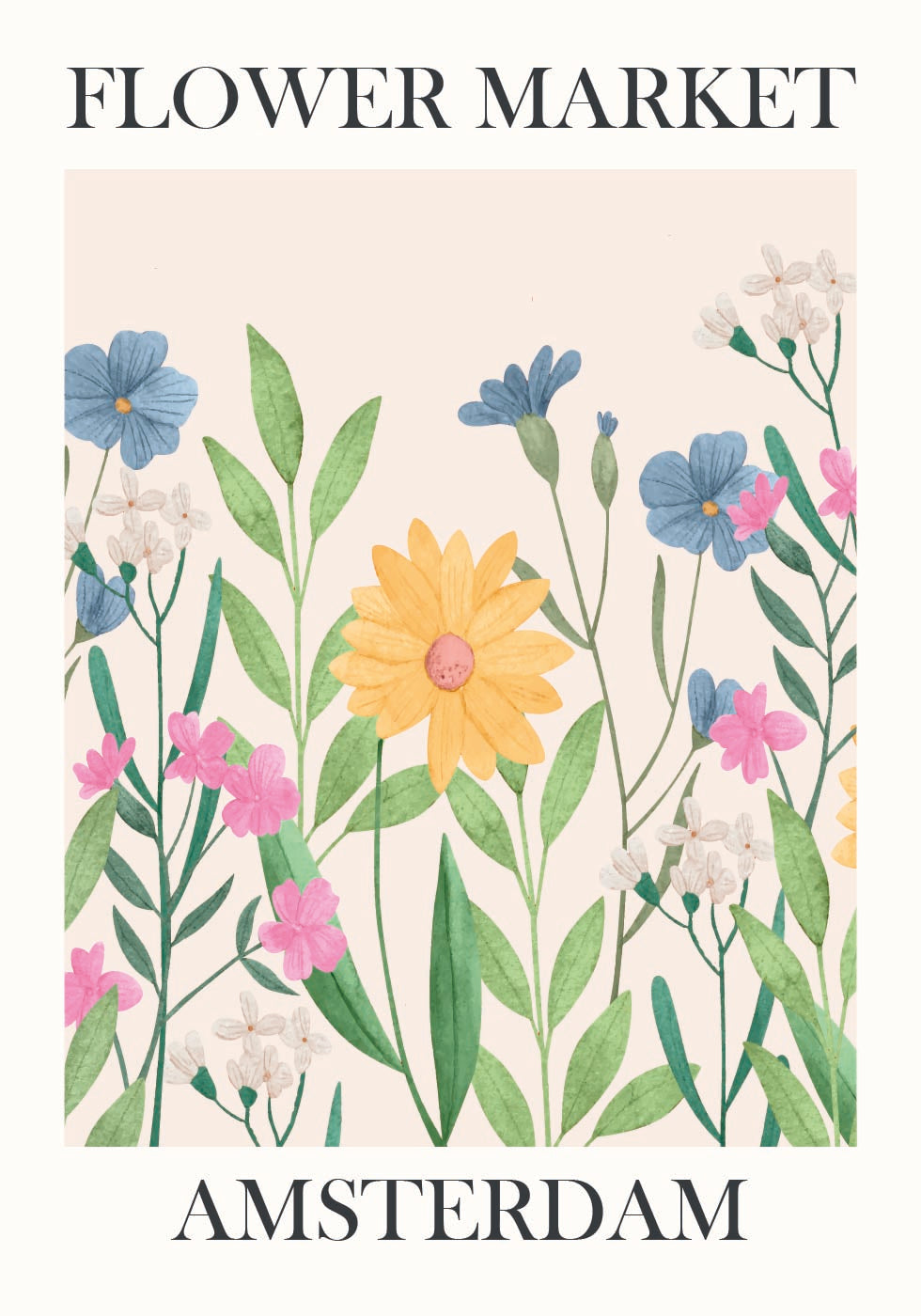 Flower market Amsterdam Poster - Posterbox.dk