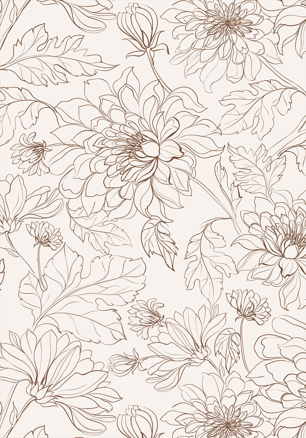 Flowers Line Art Poster - Posterbox.dk