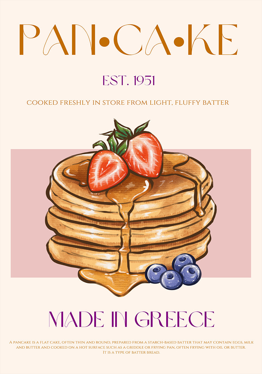 Fluffy Greek Pancakes Poster