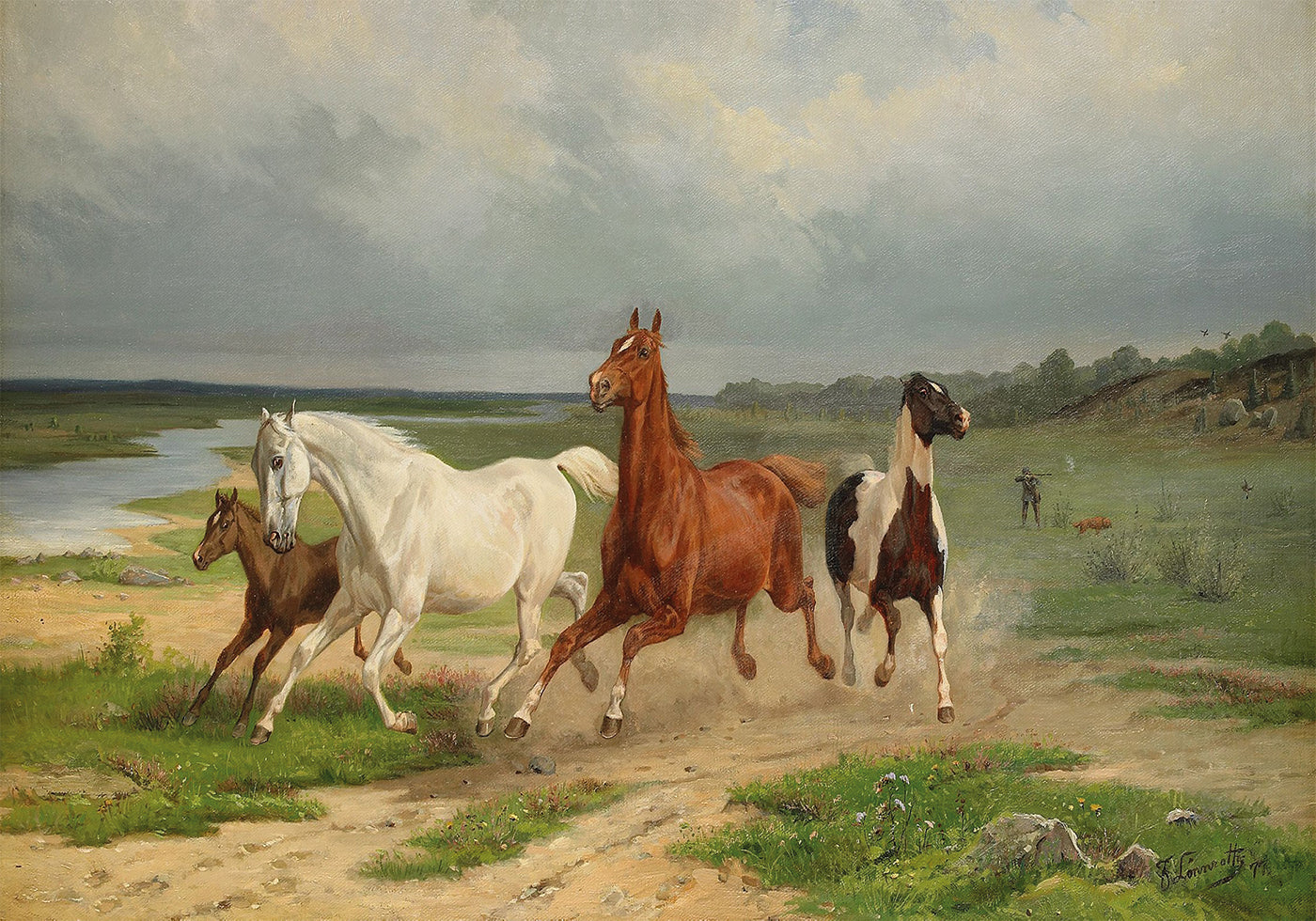 Flying horse stars By Arvid Fredrik Lönnroth Poster - Posterbox.dk