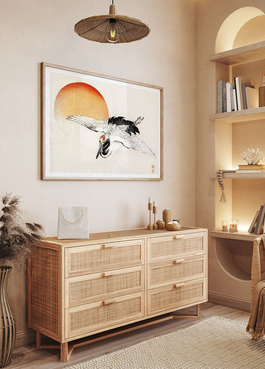 Flying Barn Swallow Kacho-e Poster - Posterbox.no