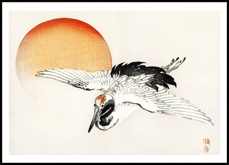 Flying Barn Swallow Kacho-e Poster - Posterbox.no