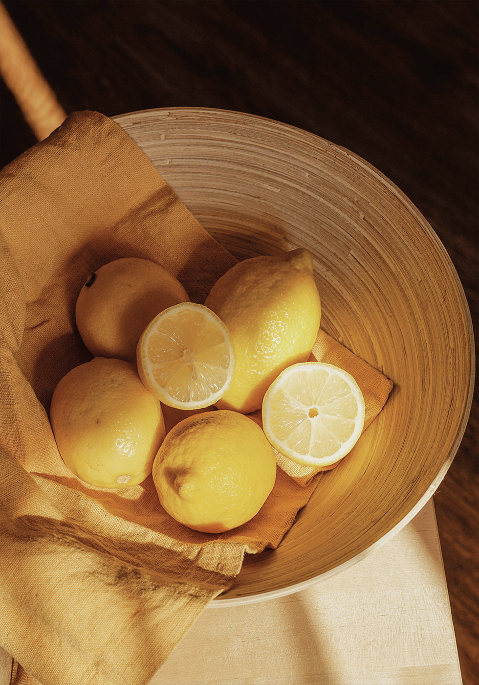 Fragrant Lemons in Rustic Bowl Poster - Posterbox.dk