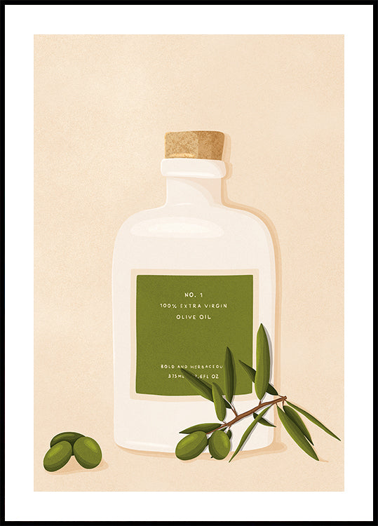 Olive Oil Bottle Poster