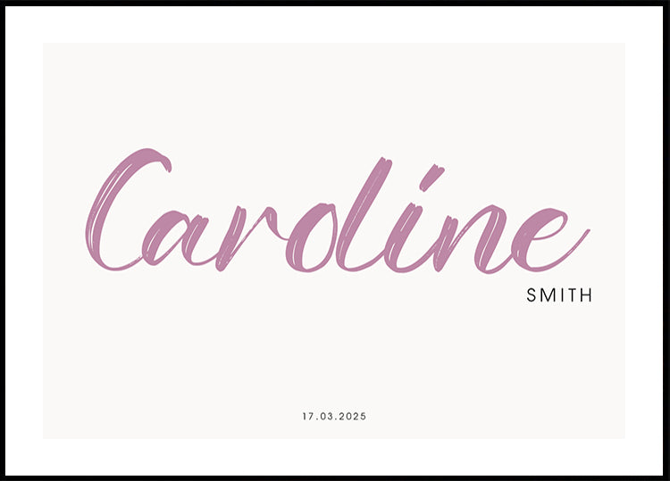 Baby Name Personalized Minimalist Poster