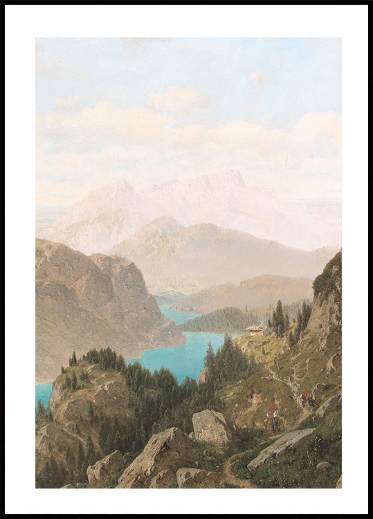 View Of The Königssee And The Untersberg By Josef von Schlögl Poster - Posterbox.dk