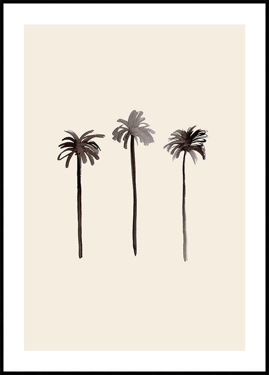 Palm Trees Ink Poster