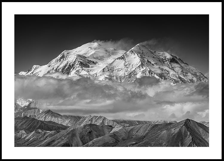Denali from the opposing ridge line Poster