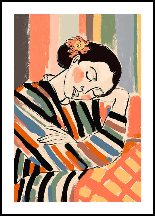 Striped Serenity Poster