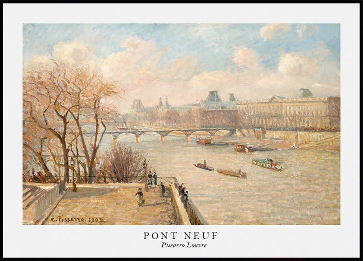 Pissarro Louvre From Pont Neuf Poster - Posterbox.dk