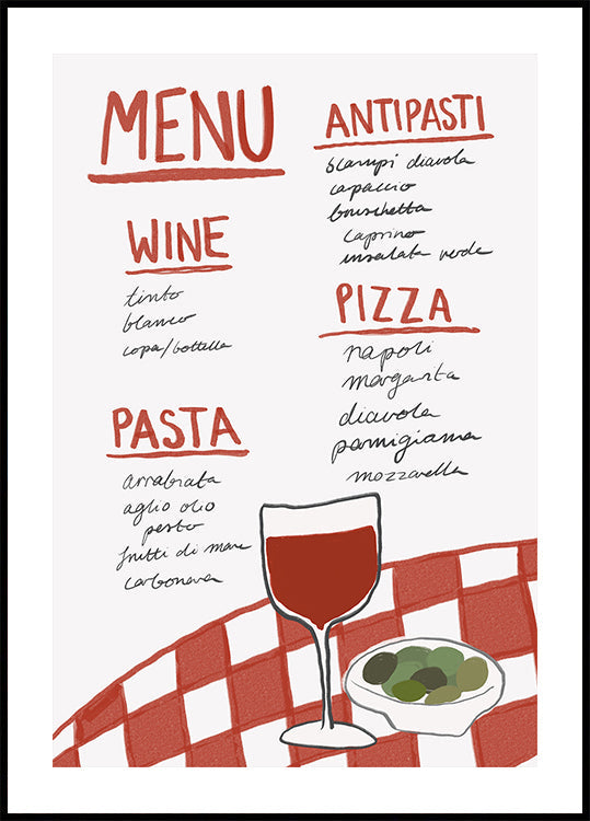 Italian Cuisine Delight Poster