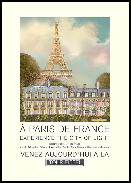 Paris retro print Poster
