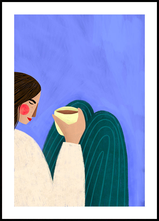 Sipping Coffee Poster