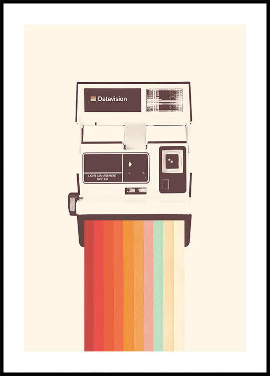 Instant Camera Rainbow Poster
