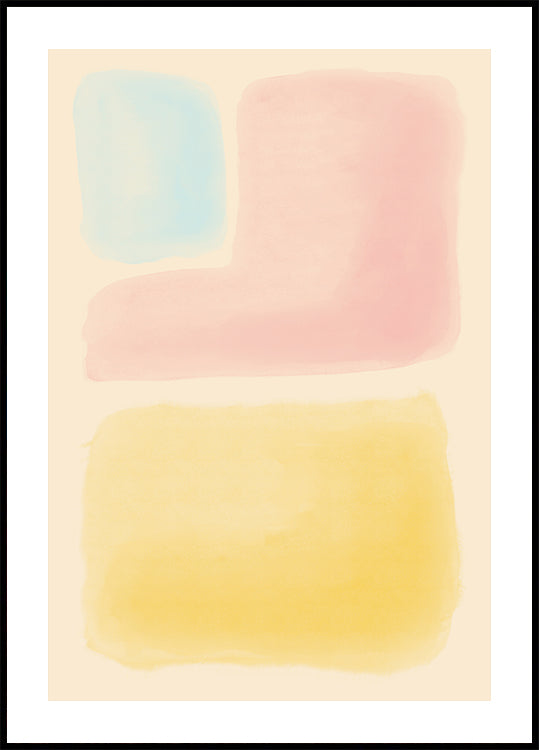 Soft Watercolor Shapes Poster