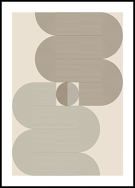 Layered Arch Lines Poster