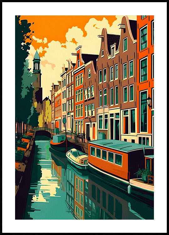 Amsterdam Canal House Poster