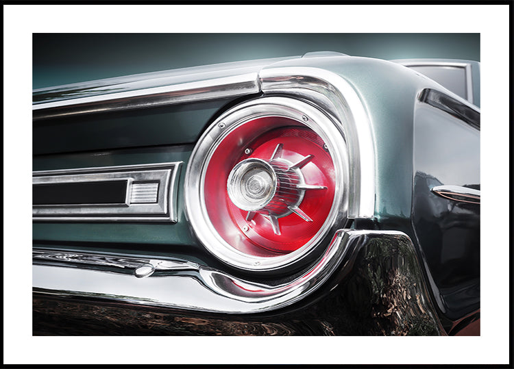 American classic car Galaxie 500 1964 Rear Poster