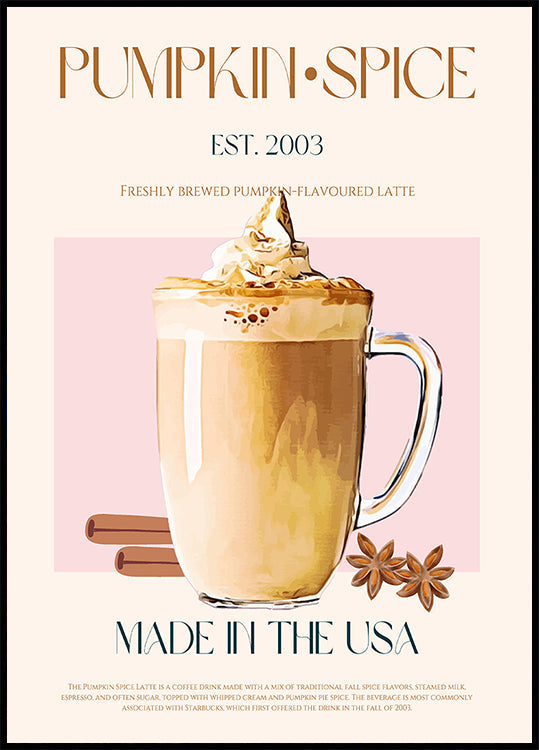 Autumn Latte Delight Poster