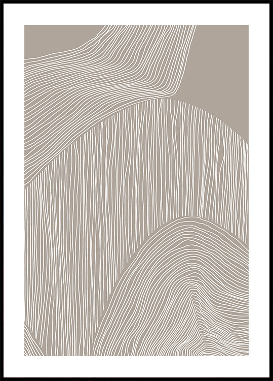Abstract Organic Lines Poster