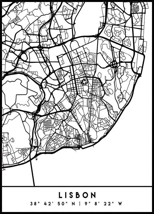 Black Maps 39 Poster