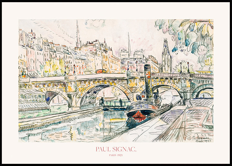 Tugboat At the Pont Neuf, Paris 1923 Poster