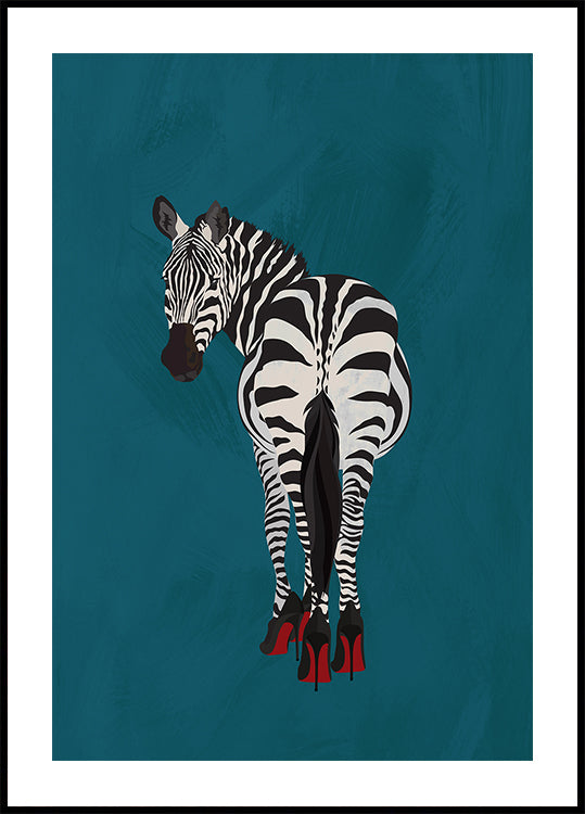 Zebra heels Poster