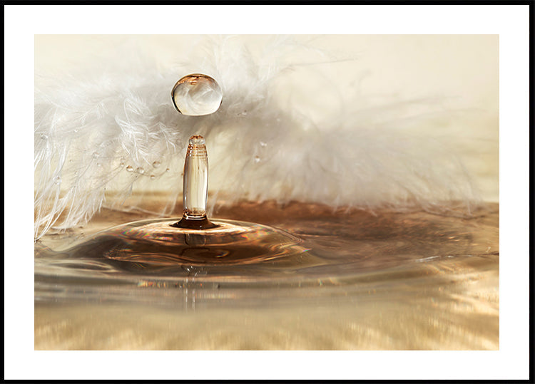 Golden feather drops