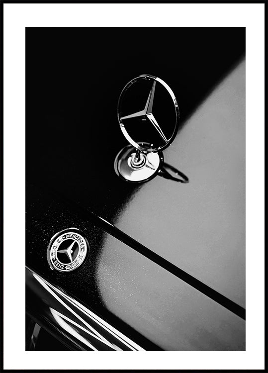 Mercedes Benz B&W Poster - Posterbox.dk