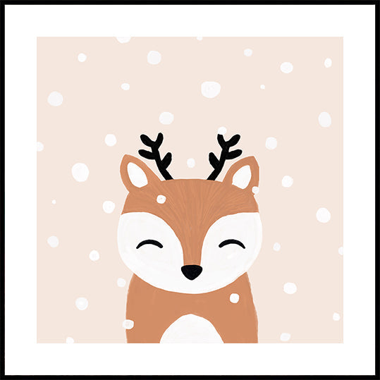 Snow & Deer Poster