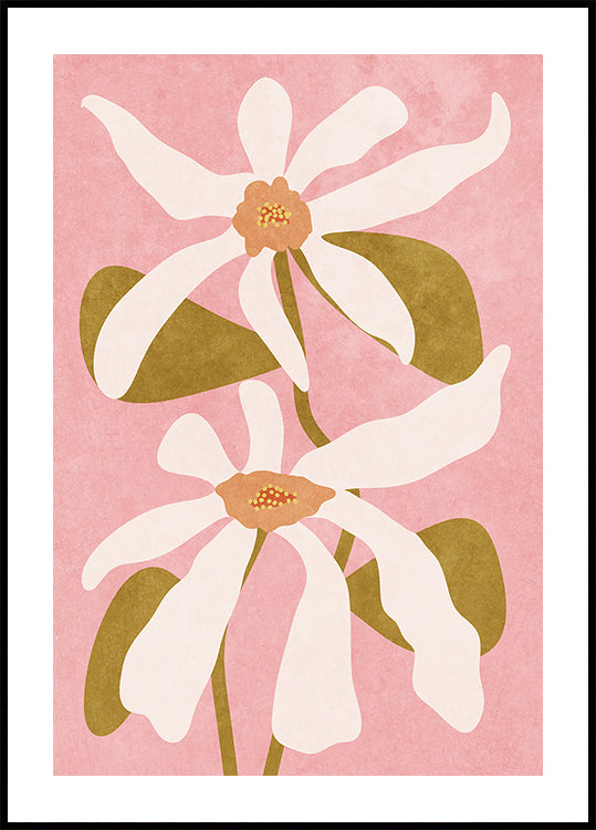 Abstract Flowers In Poster