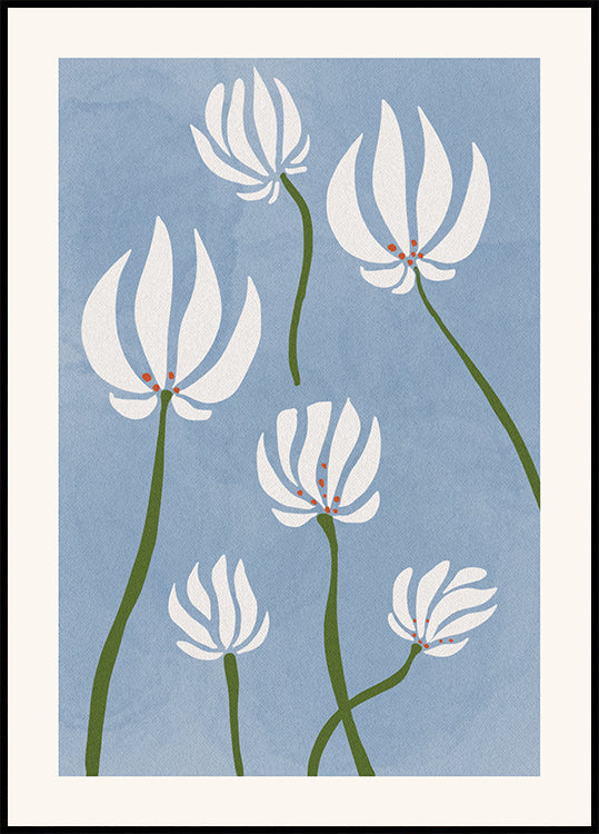White Flowers Poster - Posterbox.dk