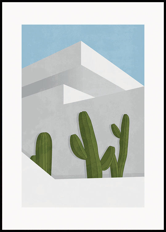Cactus Shadows, Modern Desert Architecture Poster