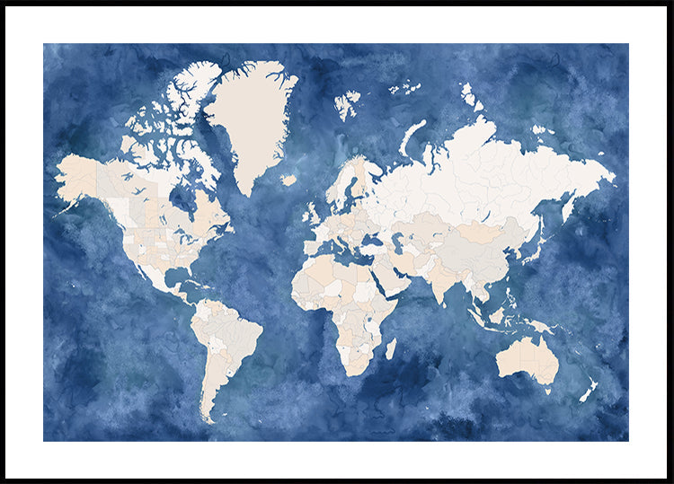 Hudson World Map Poster