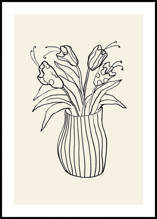 Vase Sketch Poster
