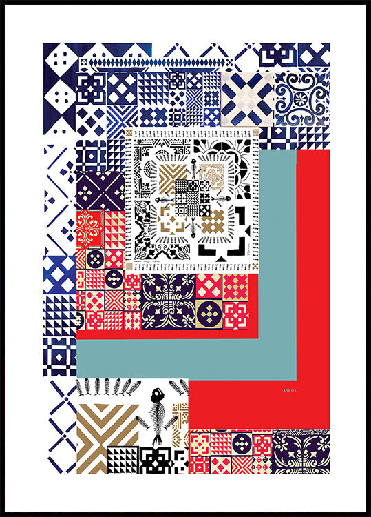 Portuguese Abstract Pattern Poster
