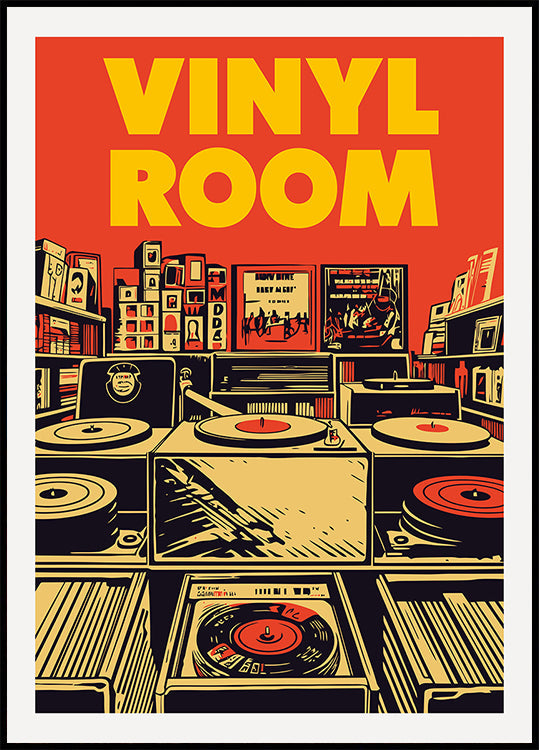 Vinyl Room Art Print Poster