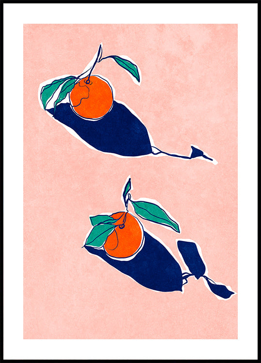 Abstract Oranges Poster